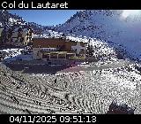 Webcam du col du Lautaret sur la D1091, au niveau du plus haut col français ouvert à la circulation automobile en hiver