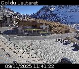 Webcam du col du Lautaret sur la D1091, au niveau du plus haut col français ouvert à la circulation automobile en hiver