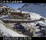 Webcam du col du Lautaret sur la D1091, au niveau du plus haut col français ouvert à la circulation automobile en hiver