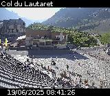 Webcam du col du Lautaret sur la D1091, au niveau du plus haut col français ouvert à la circulation automobile en hiver