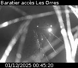 Webcam à Baratier sur la route de Pramouton permettant l'accès aux Orres. Caméra située sur la D40.