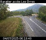 Webcam à Baratier sur la route de Pramouton permettant l'accès aux Orres. Caméra située sur la D40.