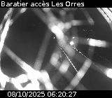 Webcam à Baratier sur la route de Pramouton permettant l'accès aux Orres. Caméra située sur la D40.