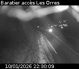 <h2>Webcam à Baratier sur la route de Pramouton permettant l'accès aux Orres. Caméra située sur la D40.</h2>
