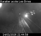 <h2>Webcam à Baratier sur la route de Pramouton permettant l'accès aux Orres. Caméra située sur la D40.</h2>