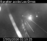 <h2>Webcam à Baratier sur la route de Pramouton permettant l'accès aux Orres. Caméra située sur la D40.</h2>