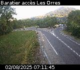 Webcam à Baratier sur la route de Pramouton permettant l'accès aux Orres. Caméra située sur la D40.