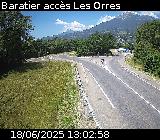 <h2>Webcam à Baratier sur la route de Pramouton permettant l'accès aux Orres. Caméra située sur la D40.</h2>