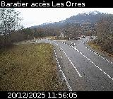 Webcam à Baratier sur la route de Pramouton permettant l'accès aux Orres. Caméra située sur la D40.