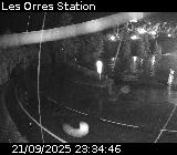 Webcam dans la station des Orres à Pramouton sur la D40. Caméra située au niveau du dernier virage avant le centre station 1650