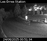 Webcam dans la station des Orres à Pramouton sur la D40. Caméra située au niveau du dernier virage avant le centre station 1650