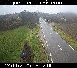 Webcam à Laragne sur la D1075 à la frontière entre les Hautes-Alpes et les Alpes-de-Haute-Provence. Vue orientée vers Sisteron
