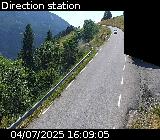 Webcam sur la route de montagne permettant d'accéder à la station de ski des Orcières sur la D76