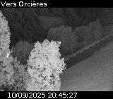 Webcam sur la route de montagne permettant d'accéder à la station de ski des Orcières sur la D76