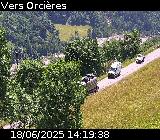 Webcam sur la route de montagne permettant d'accéder à la station de ski des Orcières sur la D76