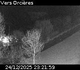 Webcam sur la route de montagne permettant d'accéder à la station de ski des Orcières sur la D76
