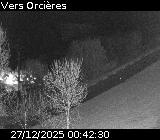 Webcam sur la route de montagne permettant d'accéder à la station de ski des Orcières sur la D76
