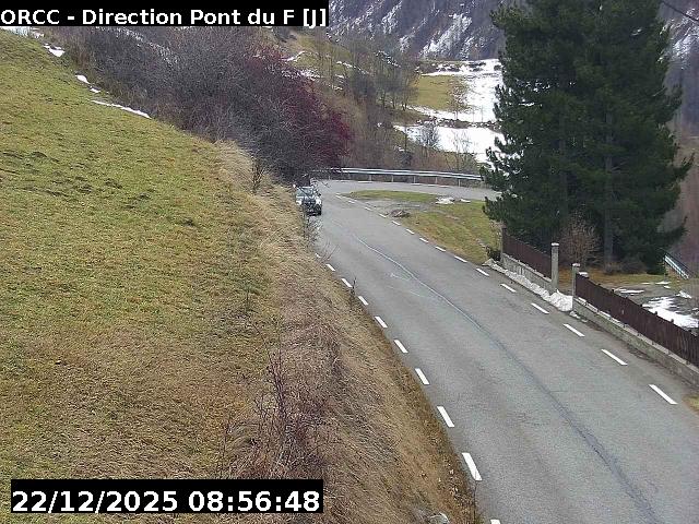 <h2>Webcam sur la route de montagne permettant d'accéder à la station de ski des Orcières sur la D76</h2>